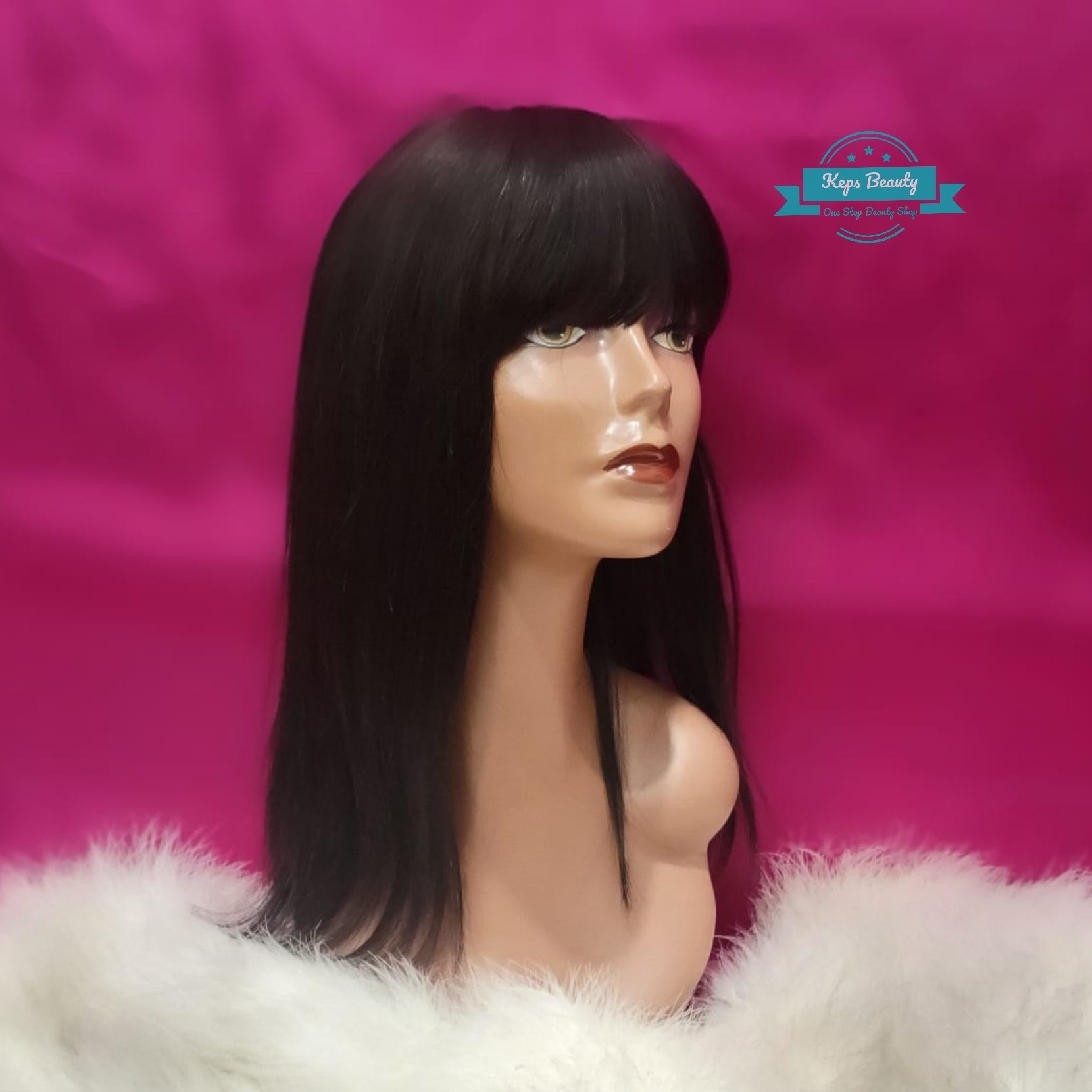 Human hair wigs with a bang cheap
